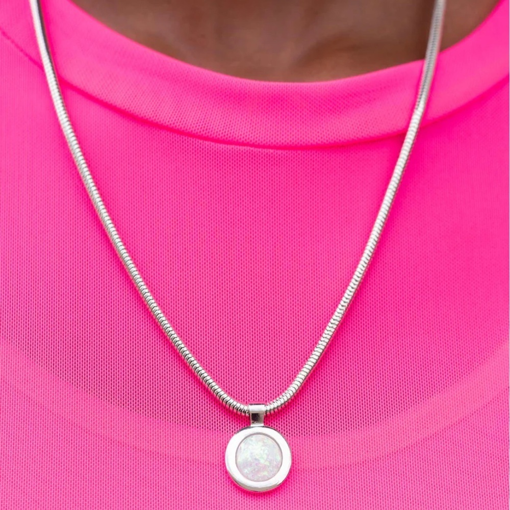 High-Strung Habit White Necklace